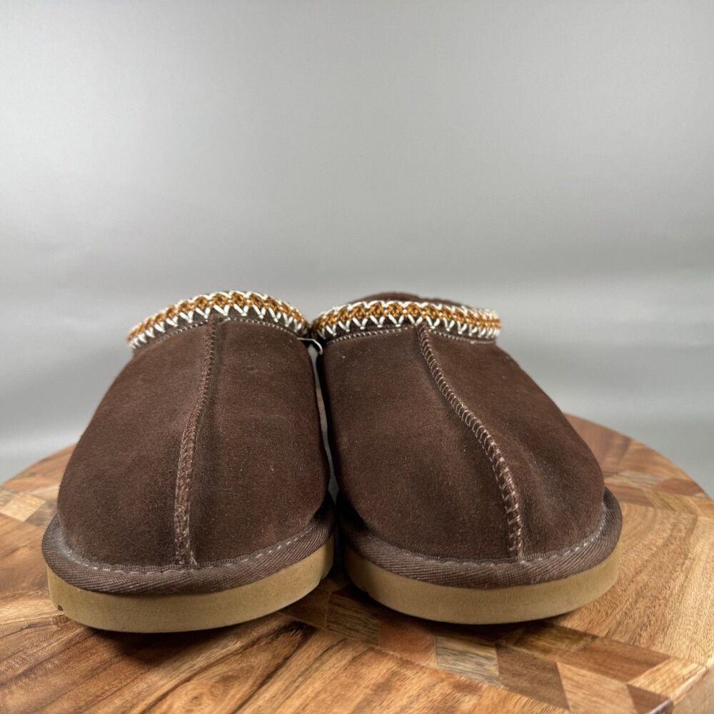 UGG Tasman Clogs Womens 9 Brown Suede Shearling Slippers Comfort Shoes - Picture 2 of 7